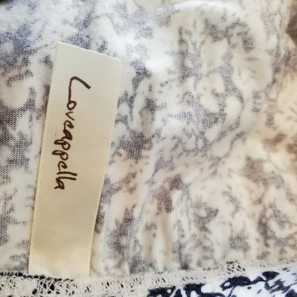 Loveappella Navy Blue and White Maxi Skirt - Picture 6 of 9